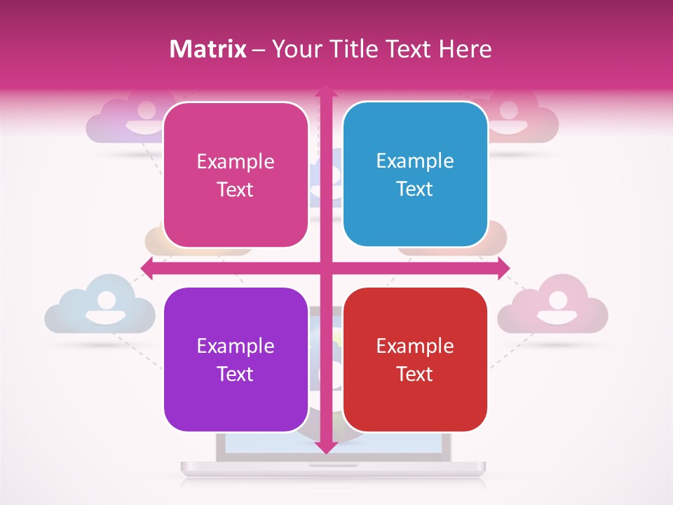A Laptop With A Social Network On The Screen PowerPoint Template