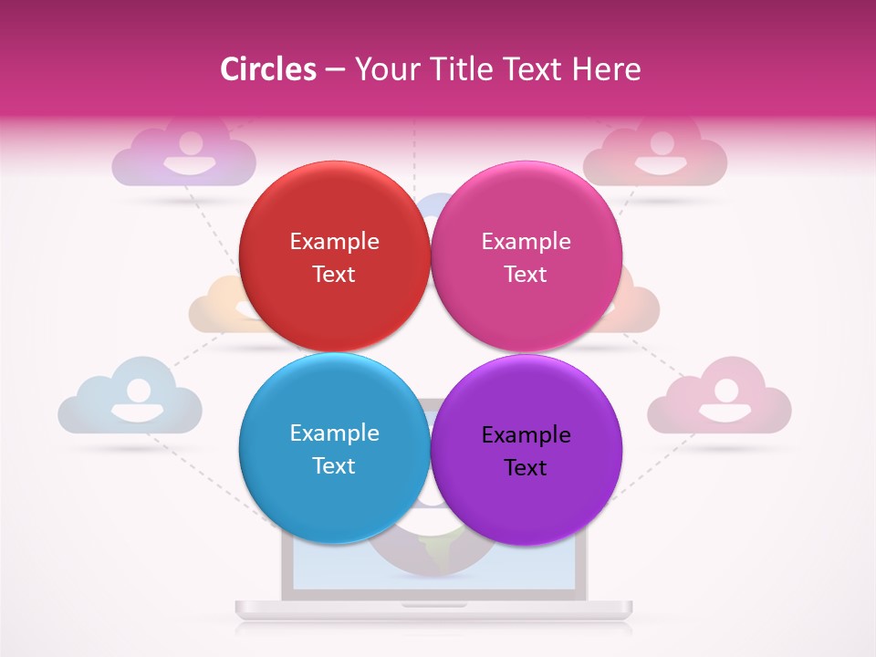 A Laptop With A Social Network On The Screen PowerPoint Template