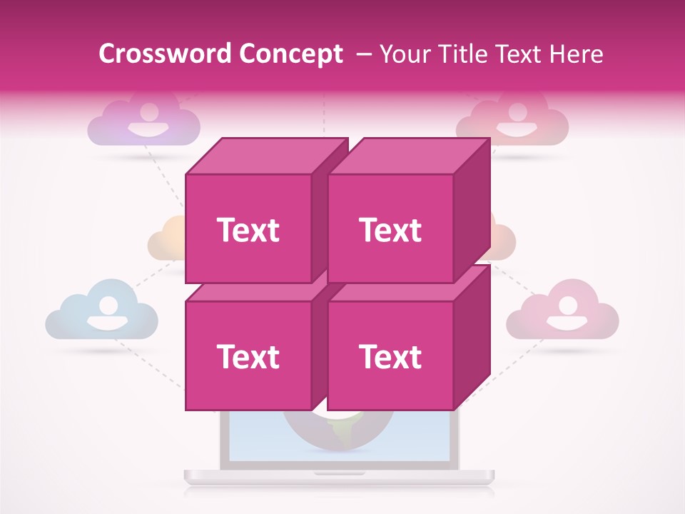 A Laptop With A Social Network On The Screen PowerPoint Template