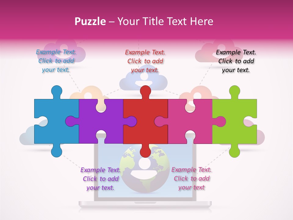 A Laptop With A Social Network On The Screen PowerPoint Template