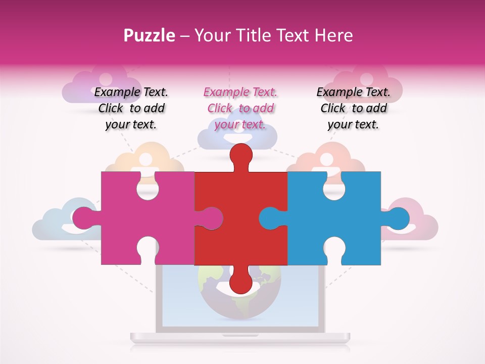 A Laptop With A Social Network On The Screen PowerPoint Template