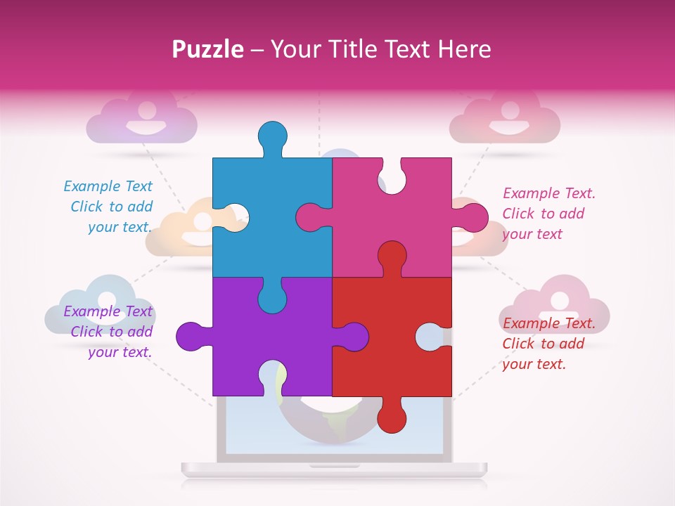 A Laptop With A Social Network On The Screen PowerPoint Template