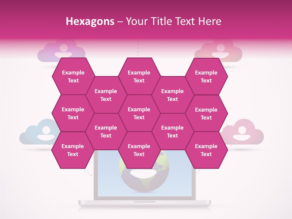 A Laptop With A Social Network On The Screen PowerPoint Template