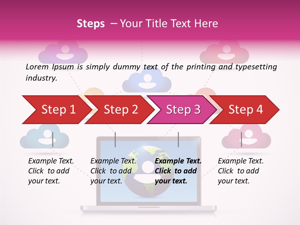 A Laptop With A Social Network On The Screen PowerPoint Template