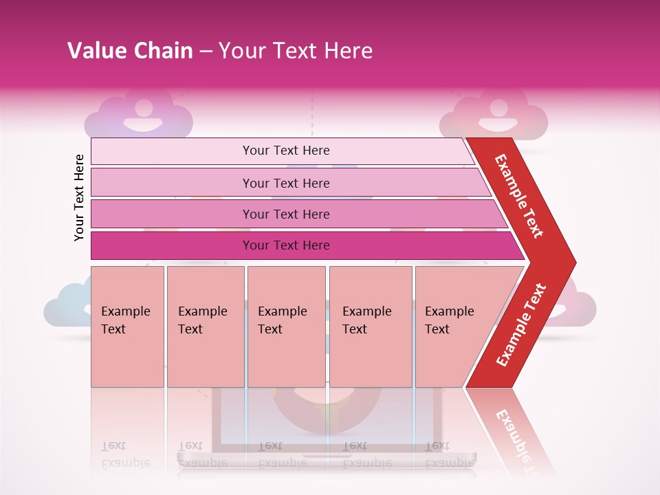 A Laptop With A Social Network On The Screen PowerPoint Template