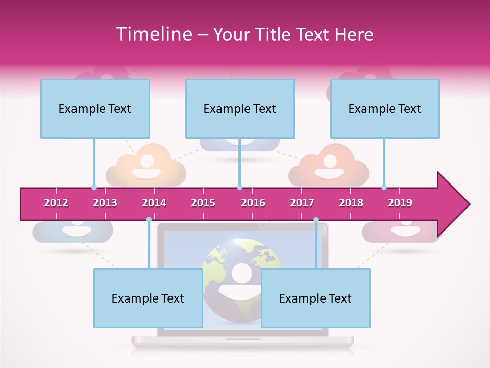 A Laptop With A Social Network On The Screen PowerPoint Template