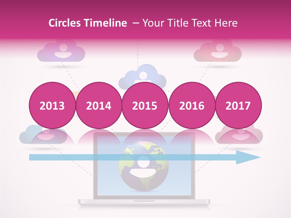 A Laptop With A Social Network On The Screen PowerPoint Template