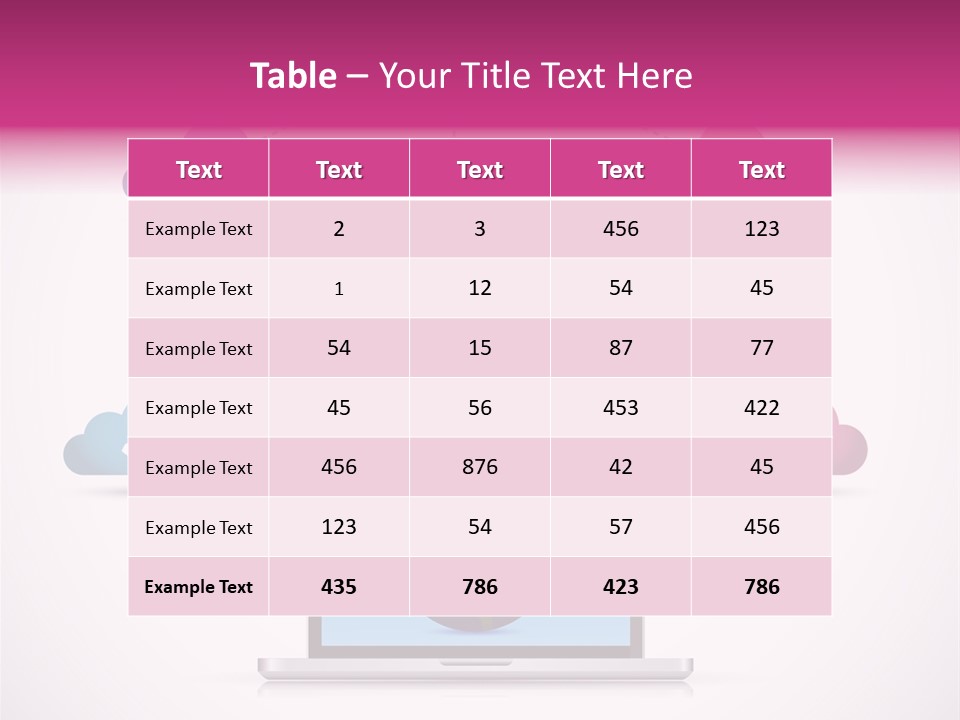 A Laptop With A Social Network On The Screen PowerPoint Template