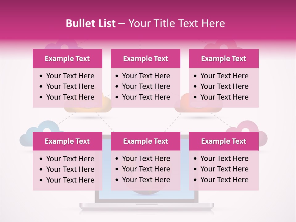 A Laptop With A Social Network On The Screen PowerPoint Template
