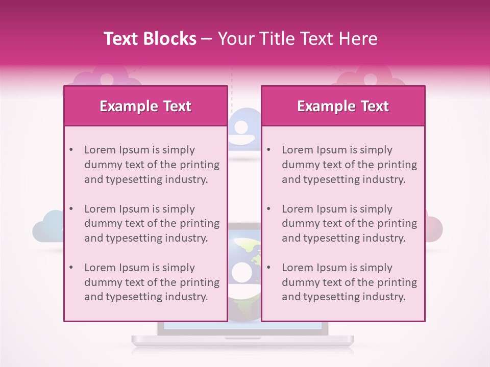 A Laptop With A Social Network On The Screen PowerPoint Template