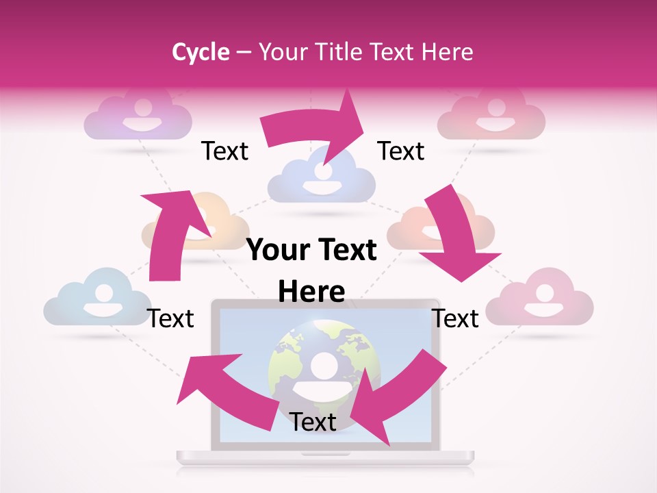 A Laptop With A Social Network On The Screen PowerPoint Template