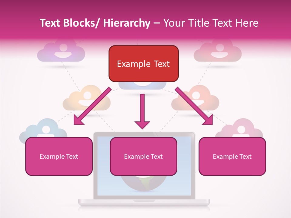 A Laptop With A Social Network On The Screen PowerPoint Template