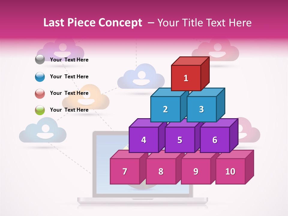 A Laptop With A Social Network On The Screen PowerPoint Template