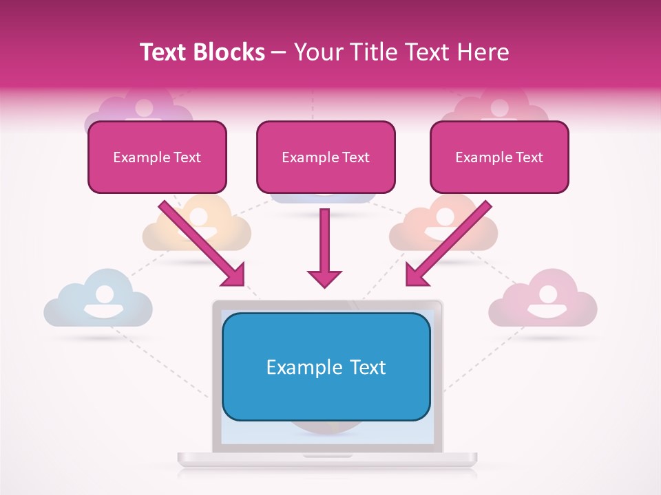 A Laptop With A Social Network On The Screen PowerPoint Template