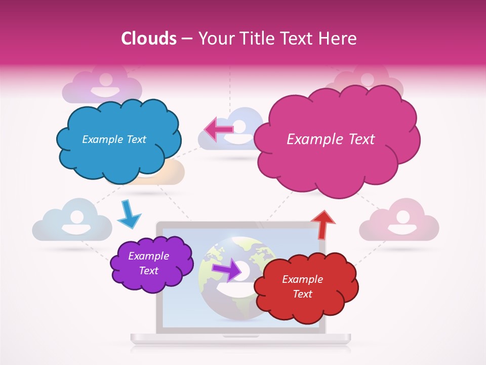 A Laptop With A Social Network On The Screen PowerPoint Template