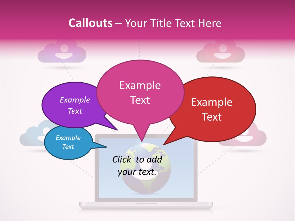 A Laptop With A Social Network On The Screen PowerPoint Template