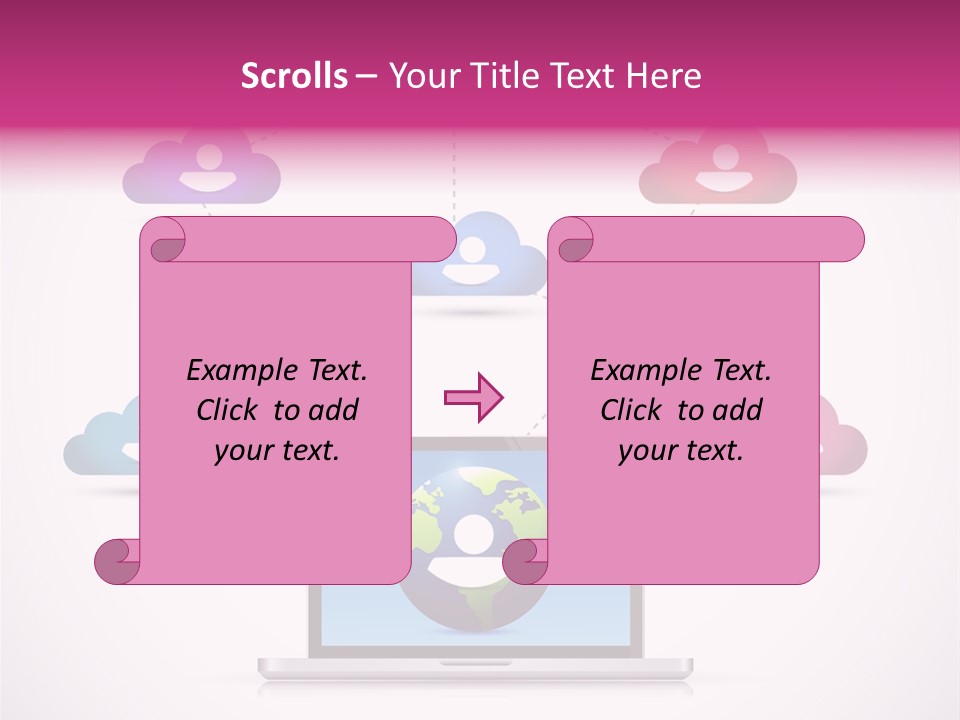 A Laptop With A Social Network On The Screen PowerPoint Template
