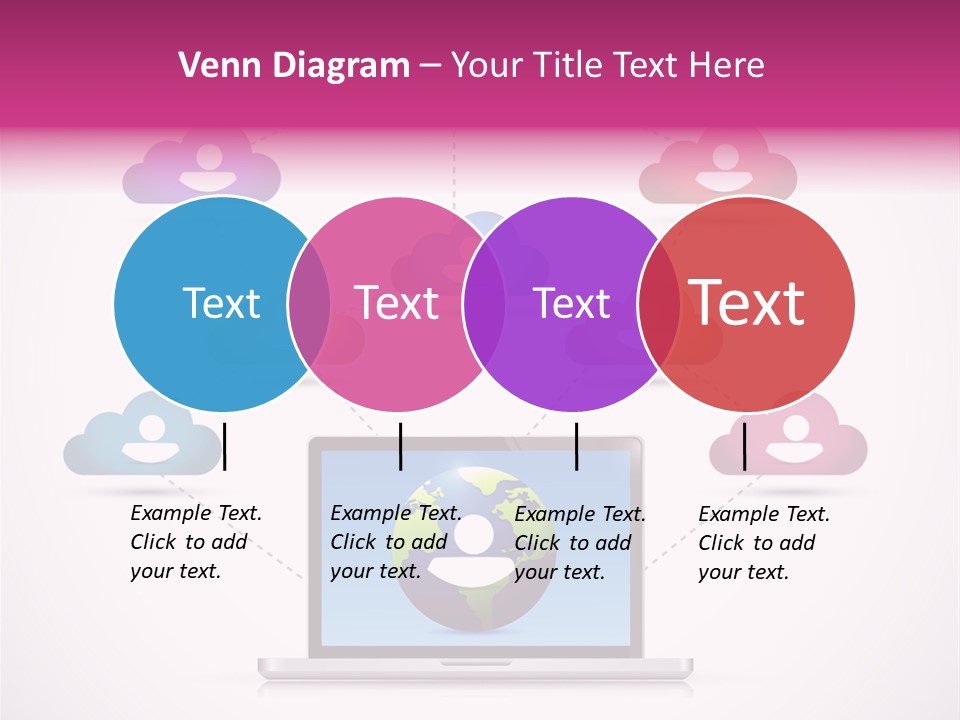 A Laptop With A Social Network On The Screen PowerPoint Template