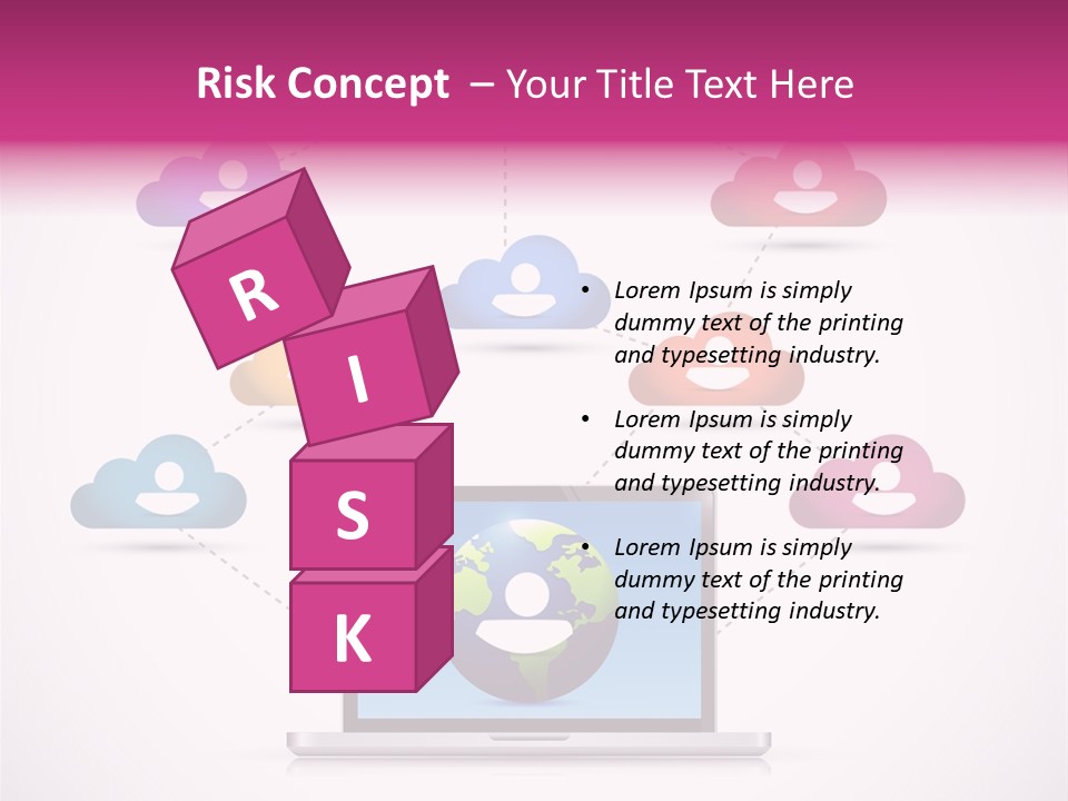 A Laptop With A Social Network On The Screen PowerPoint Template