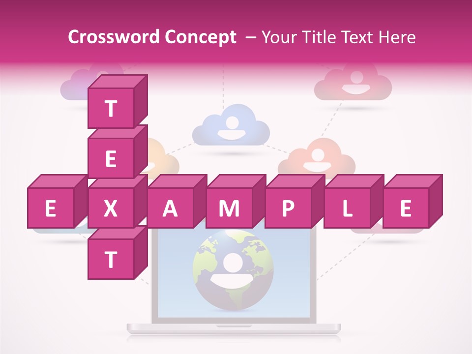 A Laptop With A Social Network On The Screen PowerPoint Template