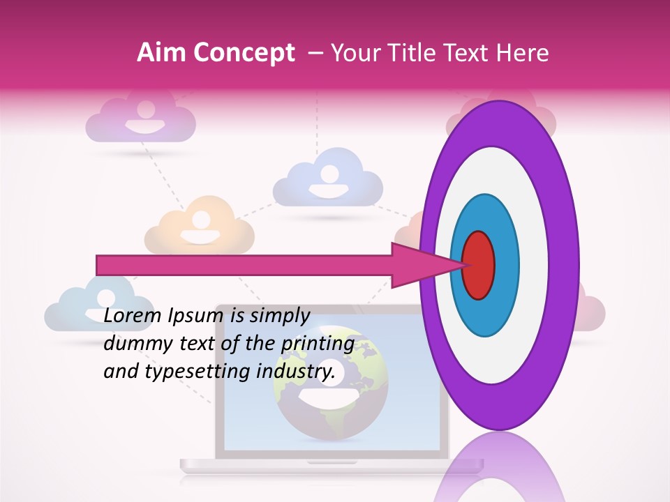 A Laptop With A Social Network On The Screen PowerPoint Template