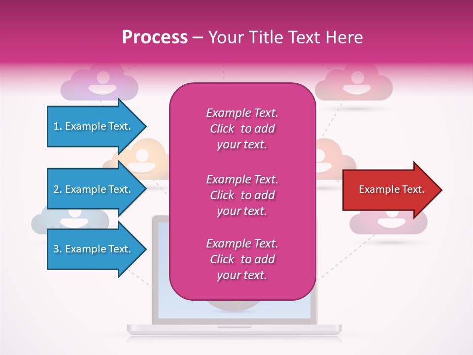 A Laptop With A Social Network On The Screen PowerPoint Template