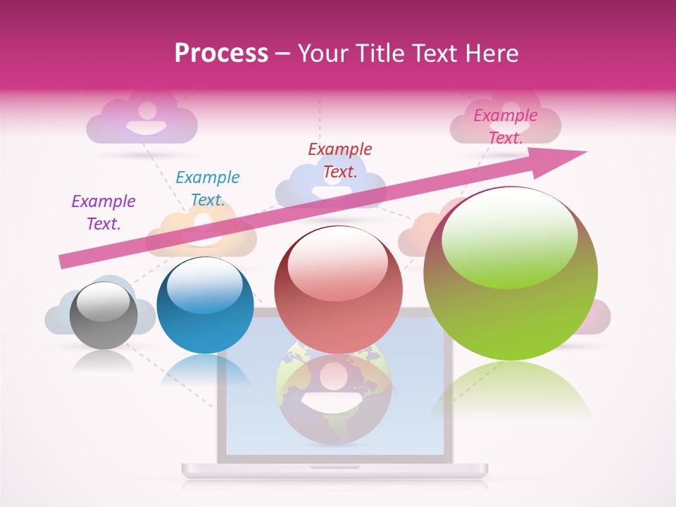 A Laptop With A Social Network On The Screen PowerPoint Template