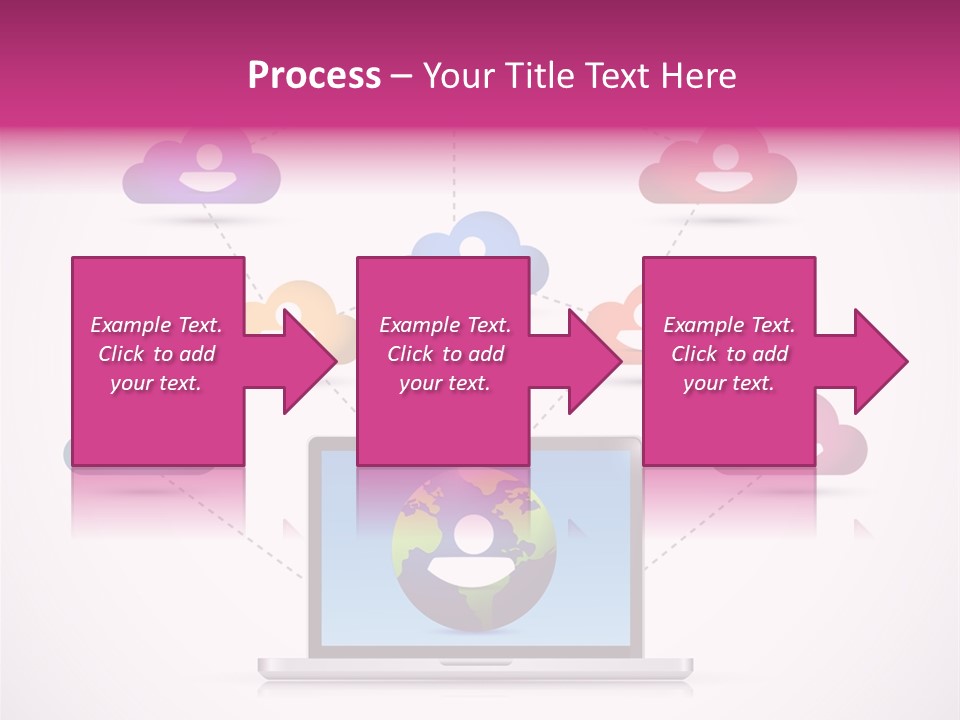 A Laptop With A Social Network On The Screen PowerPoint Template