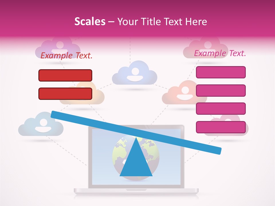 A Laptop With A Social Network On The Screen PowerPoint Template