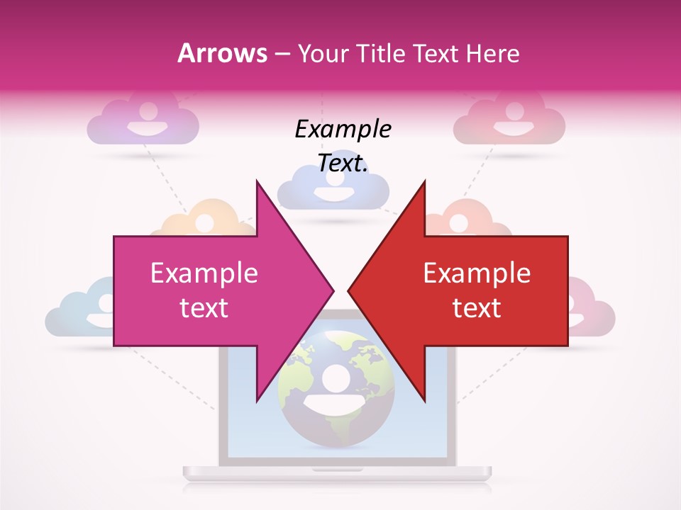 A Laptop With A Social Network On The Screen PowerPoint Template