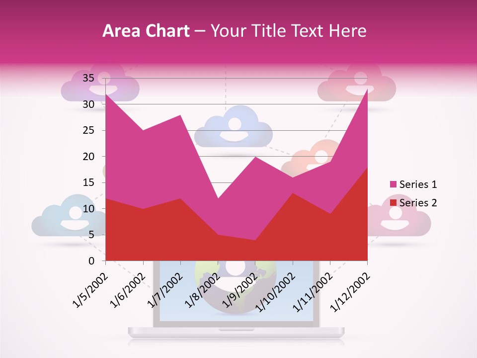 A Laptop With A Social Network On The Screen PowerPoint Template