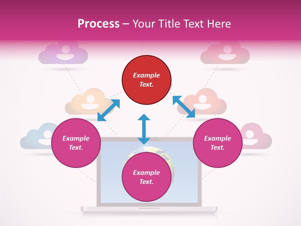 A Laptop With A Social Network On The Screen PowerPoint Template