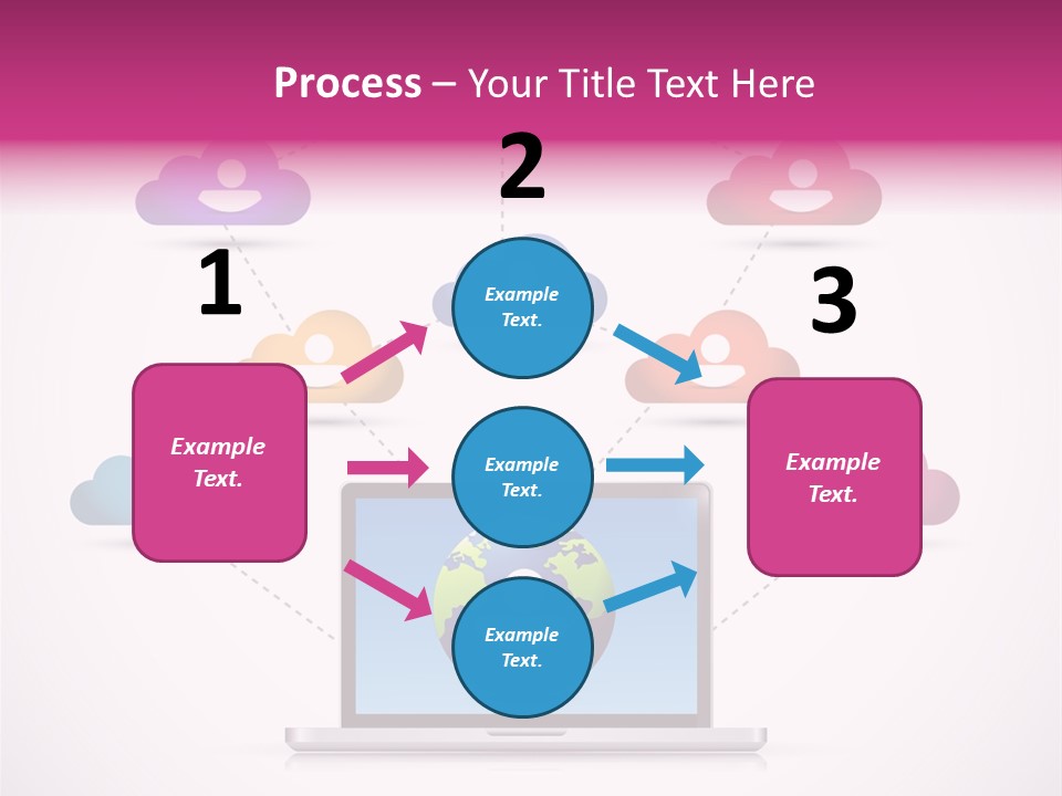 A Laptop With A Social Network On The Screen PowerPoint Template