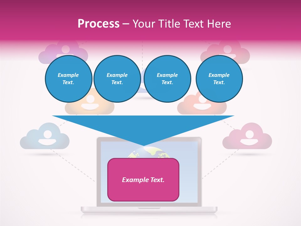 A Laptop With A Social Network On The Screen PowerPoint Template