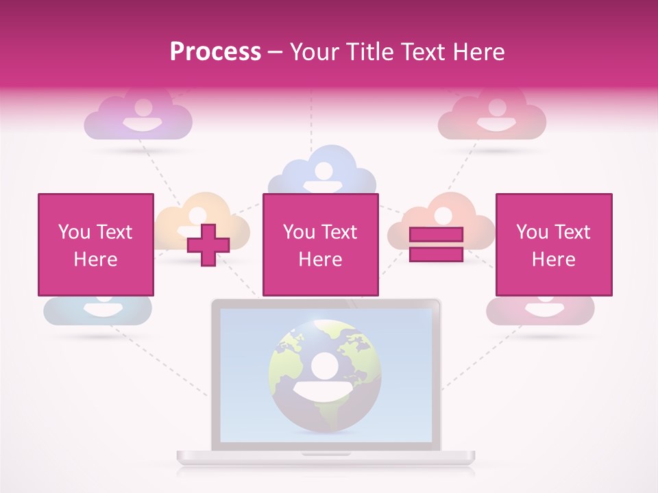 A Laptop With A Social Network On The Screen PowerPoint Template