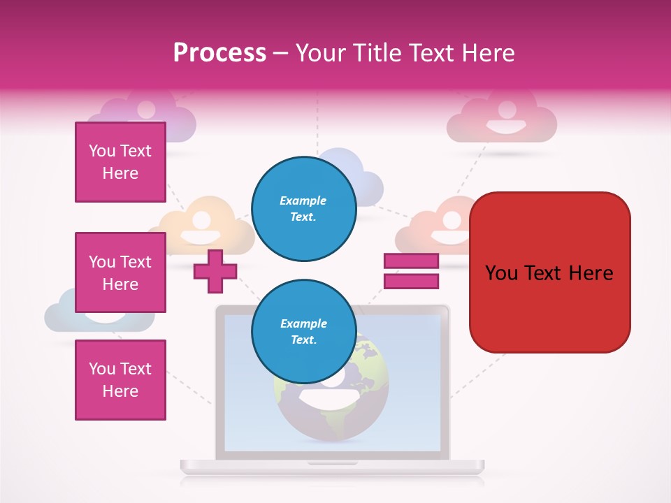 A Laptop With A Social Network On The Screen PowerPoint Template