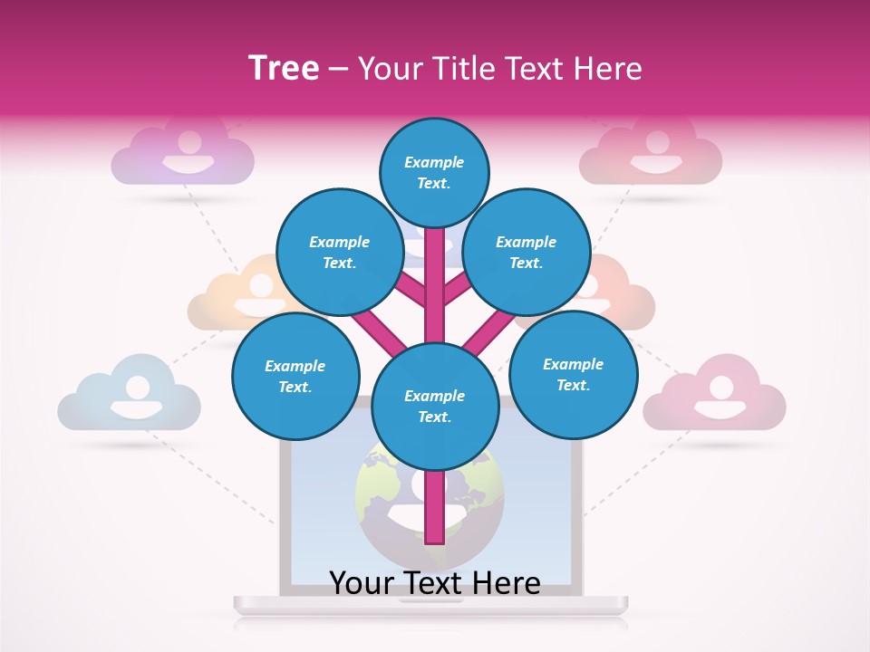 A Laptop With A Social Network On The Screen PowerPoint Template