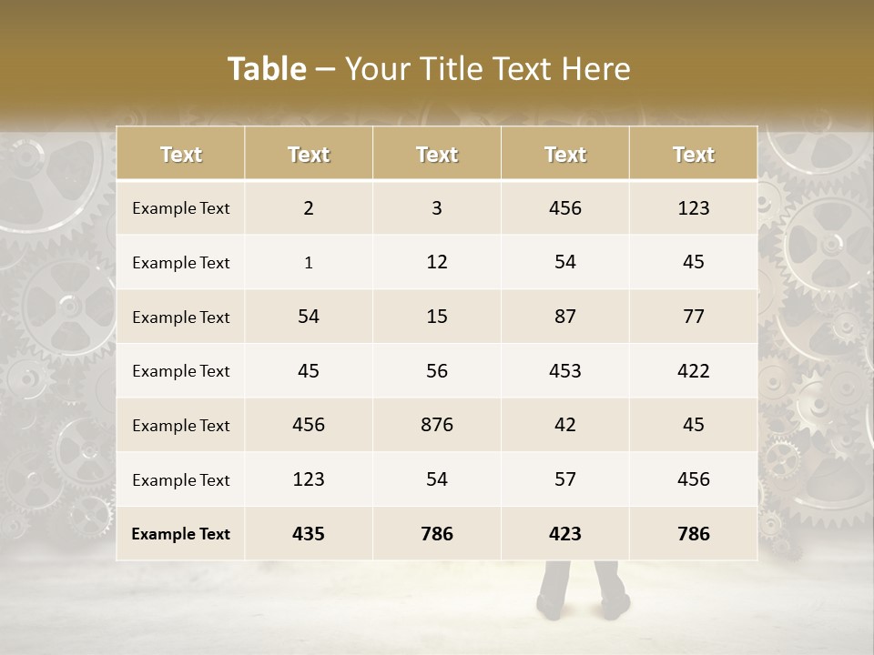 A Man Standing In Front Of A Wall Of Gears PowerPoint Template