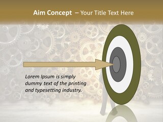 A Man Standing In Front Of A Wall Of Gears PowerPoint Template