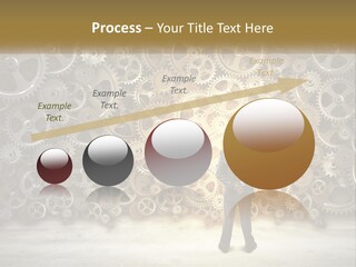 A Man Standing In Front Of A Wall Of Gears PowerPoint Template