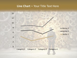 A Man Standing In Front Of A Wall Of Gears PowerPoint Template