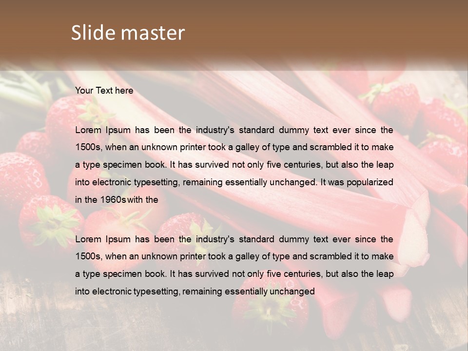 A Bunch Of Fresh Fruits And Vegetables On A Table PowerPoint Template