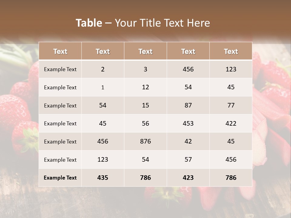 A Bunch Of Fresh Fruits And Vegetables On A Table PowerPoint Template