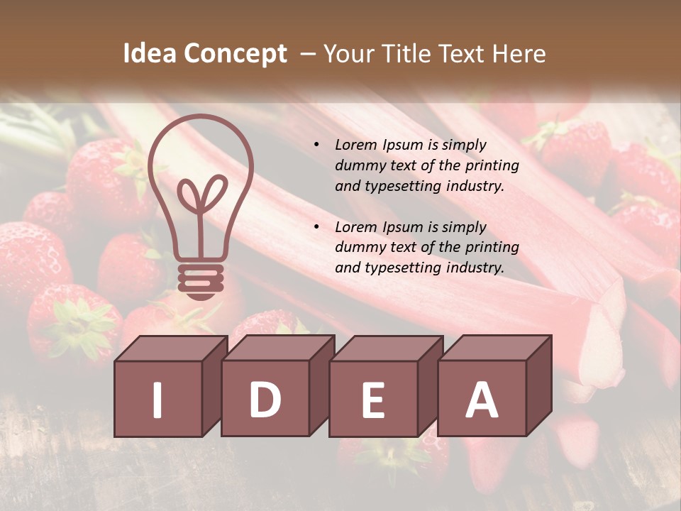 A Bunch Of Fresh Fruits And Vegetables On A Table PowerPoint Template