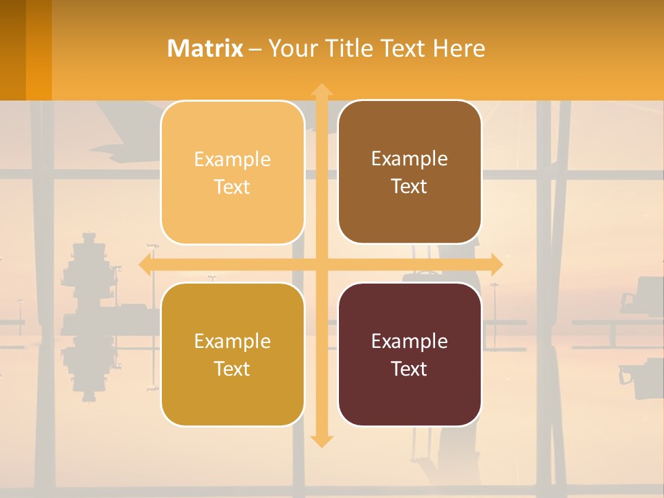 A Silhouette Of A Man With A Suitcase In Front Of A Window PowerPoint Template