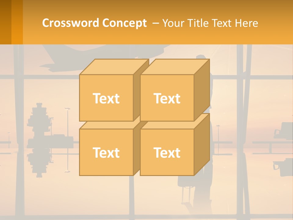 A Silhouette Of A Man With A Suitcase In Front Of A Window PowerPoint Template