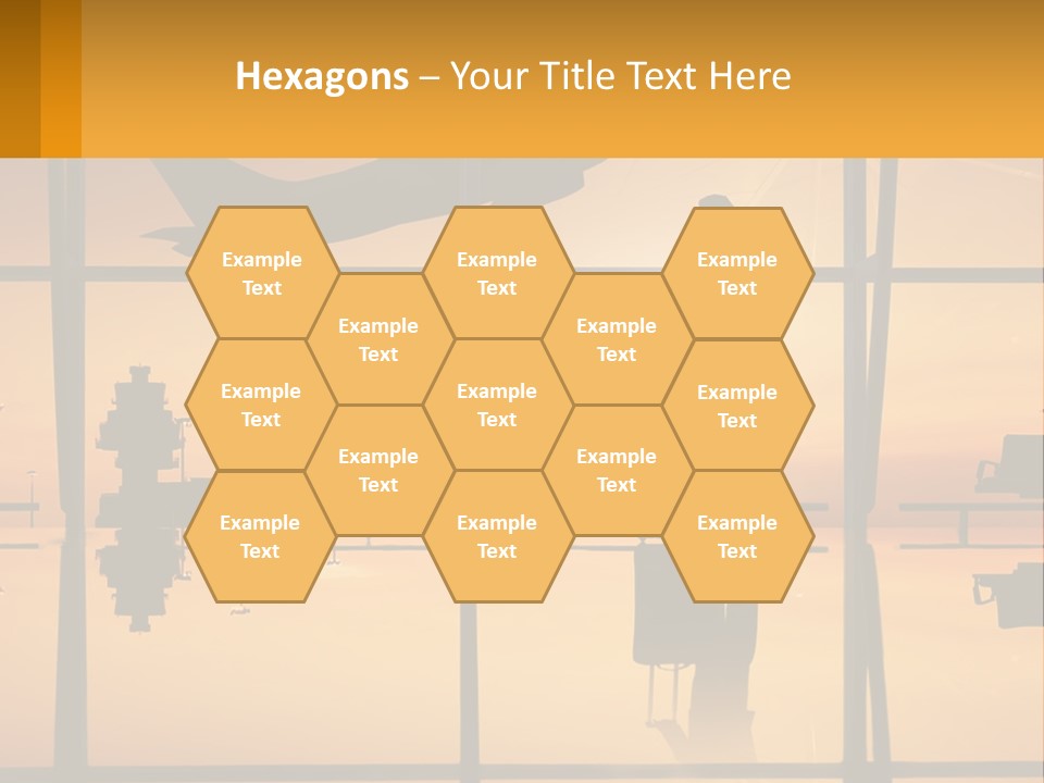 A Silhouette Of A Man With A Suitcase In Front Of A Window PowerPoint Template