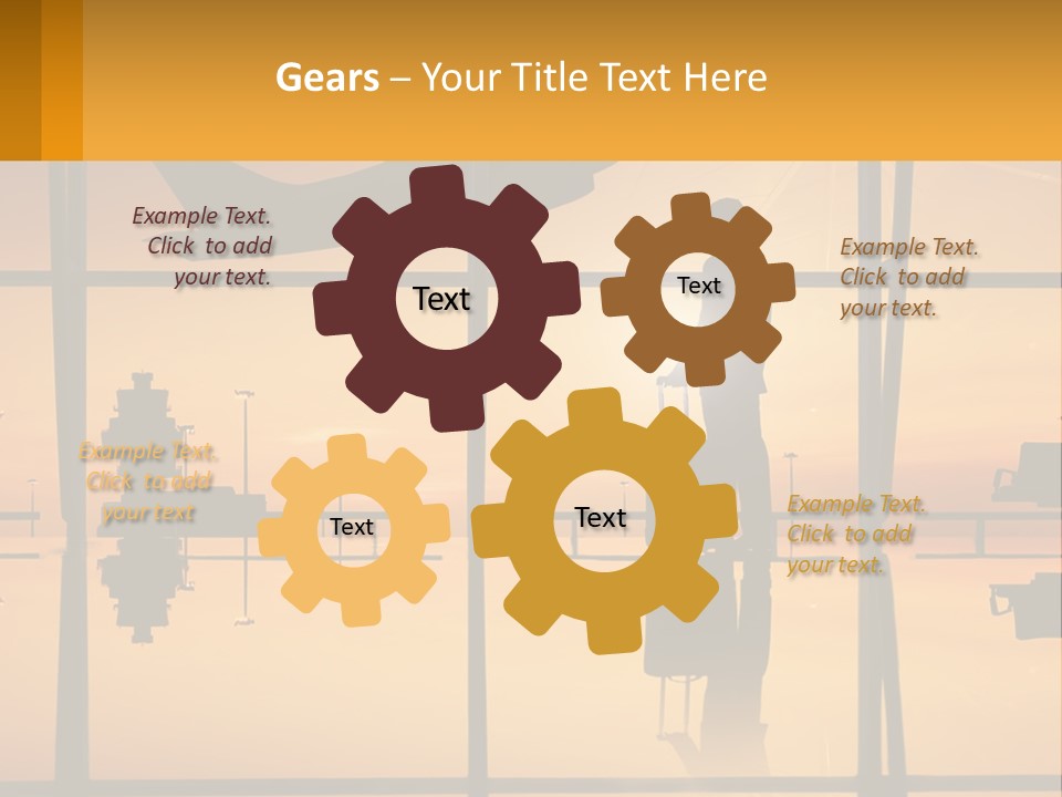 A Silhouette Of A Man With A Suitcase In Front Of A Window PowerPoint Template