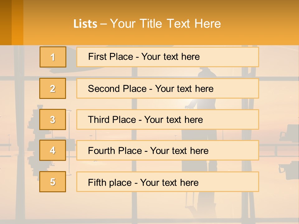 A Silhouette Of A Man With A Suitcase In Front Of A Window PowerPoint Template