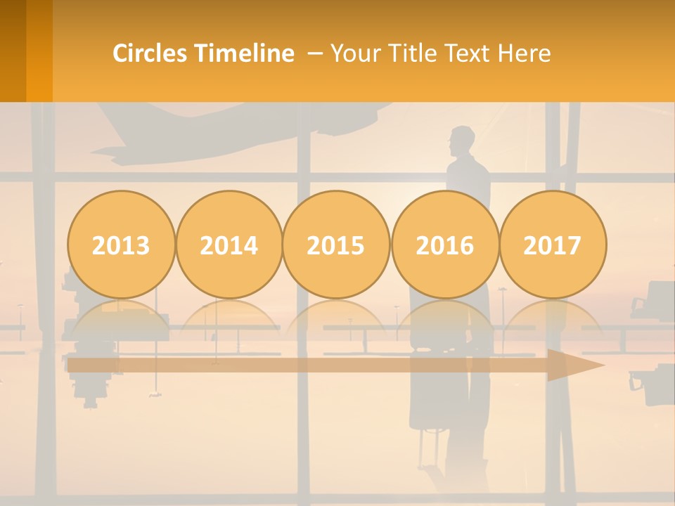 A Silhouette Of A Man With A Suitcase In Front Of A Window PowerPoint Template